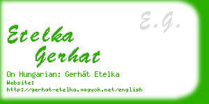etelka gerhat business card